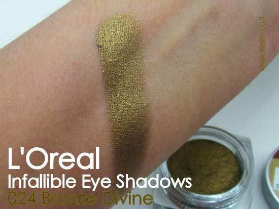 LOreal Infallible Eyeshadows 24 Bronze Divine swatches 