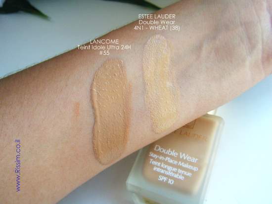 ESTEE LAUDER Double Wear Stay In Place Foundation # 38 wheat swatches