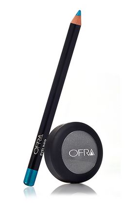 קולקציית חורף 2010 של OFRA - עפרון עיניים טורקיז, וצללית בשחור דרמטי מנצנץ