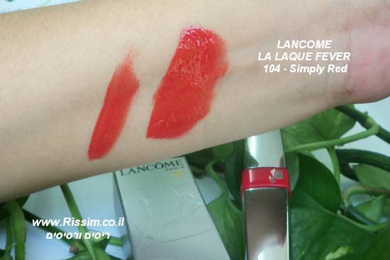 שפתון נוזלי עמיד LA LAQUE FEVER של לנקום בגוון 104 - Simply Red