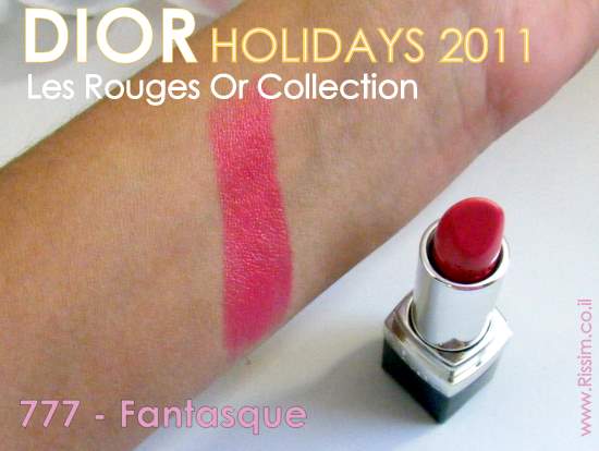 DIOR Les Rouges Or - DIOR ROUGE 777 FANTASQUE SWATCHES
