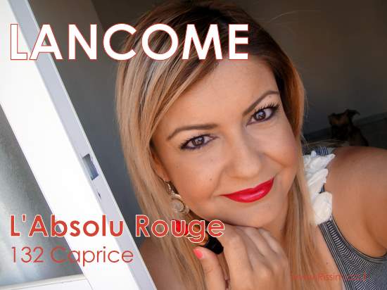 Lancome L'Absolu Rouge 132 Caprice swatches on lips