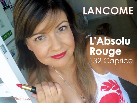 Lancome L'Absolu Rouge 132 Caprice swatches on lips