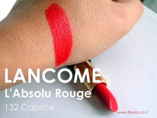 Lancome L'Absolu Rouge 132 Caprice swatches