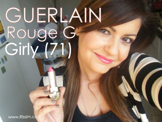 Rouge G de Guerlain 71 Girly swatches on lips