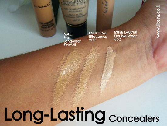 long lasting concealers swatches