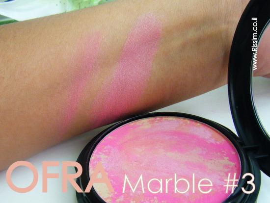 OFRA COSMETICS MARBLE BLUSH SWATCHES 