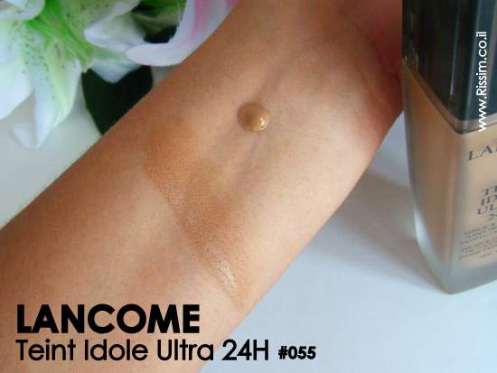 LANCOME Teint Idole Ultra 24H foundation #55 swatches 