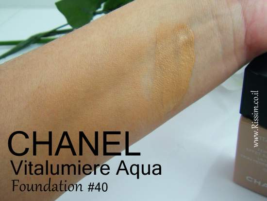 CHANEL Vitalumiere Aqua Foundation #40 swatches