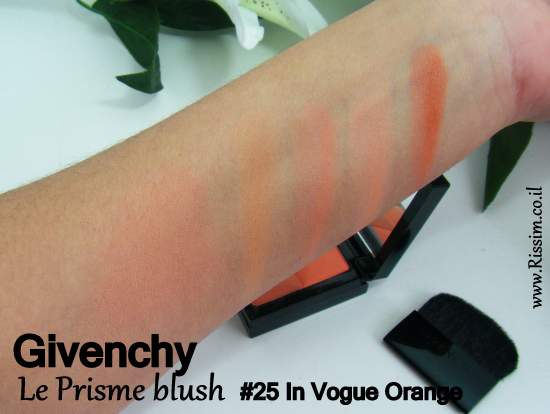 Givenchy Le Prisme blush #25 In Vogue Orange swatches