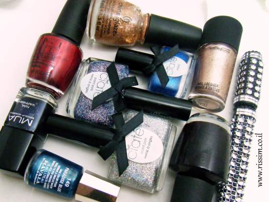 Shimmer and Glitter nail polishes