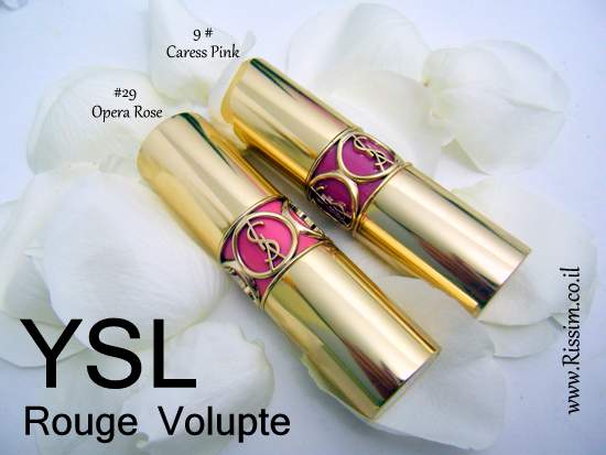 YSL Rouge Volupte #9 Caress Pink & #29 Opera Rose