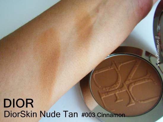 DiorSkin Nude Tan #3 Cinnamon swatches. 