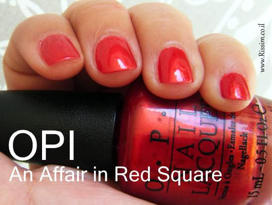 OPI An Affair in Red Square swatches