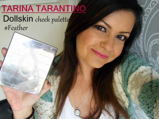 Tarina Tarantino Dollskin cheek palette swatches on face #feather