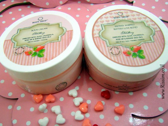 Body Shop Strawberry Body Cream and shower butter