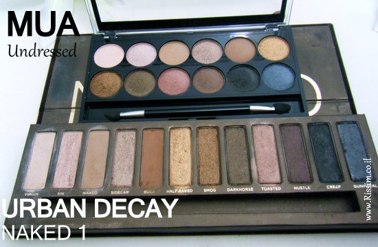 mua undressed palette VS Urban Decay NAKED